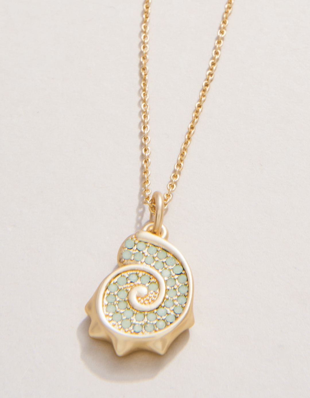 Spartina - - 18K Gold Plated Seafoam Nautilus Shell Necklace 17"