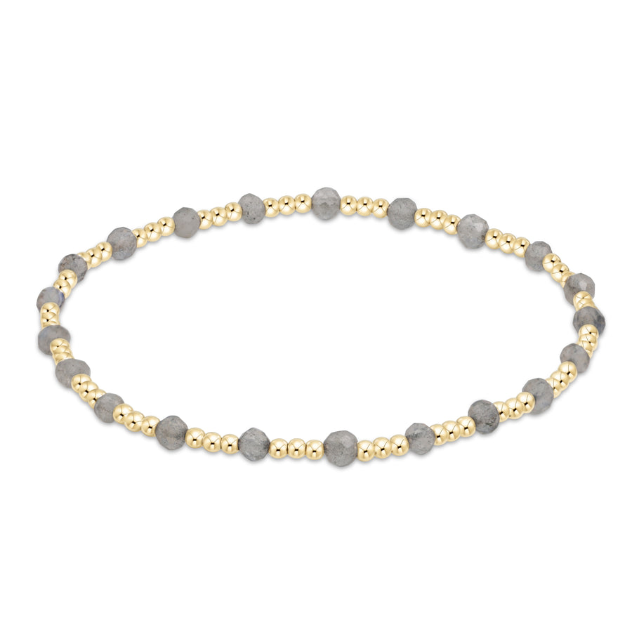 enewton - Beaded Bracelet Sincerity Pattern 3mm - Labradorite Gold-Filled Bracelet (Extends 7.25")