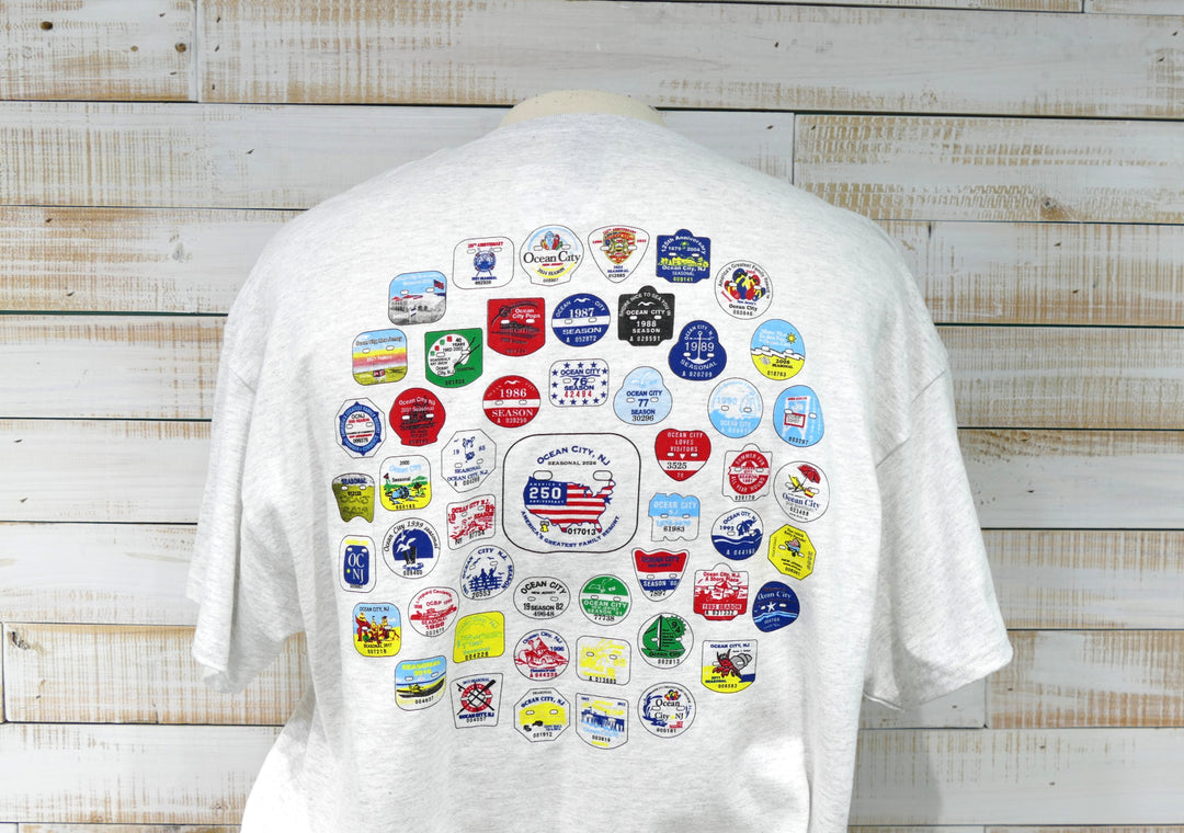 Short Sleeve 2026 OC Beach Tag T-Shirt - Heather Gray OCE Apparel