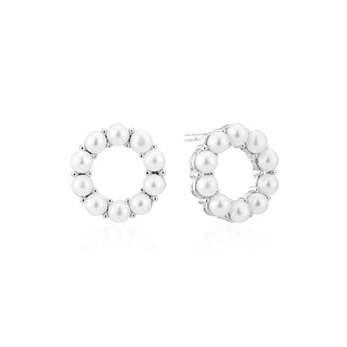 Sif Jakobs - Sterling Silver - "Biella Altro Perla" Freshwater Pearl Stud Earrings