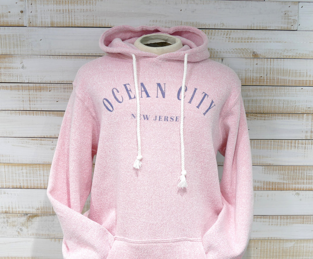 Ocean City Classics - Long Sleeve Hooded Adult Sweatshirt - Pink