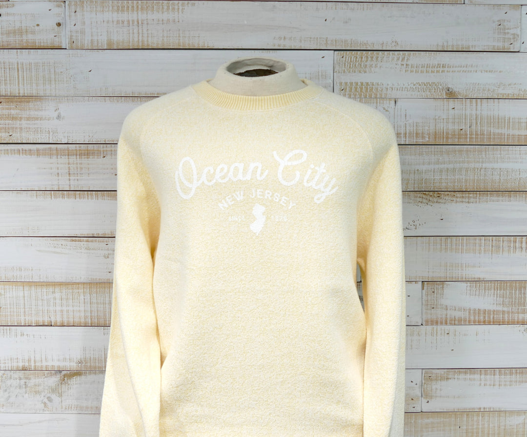 Ocean City Classics - Long Sleeve Crew Neck Sweatshirt - Light Yellow