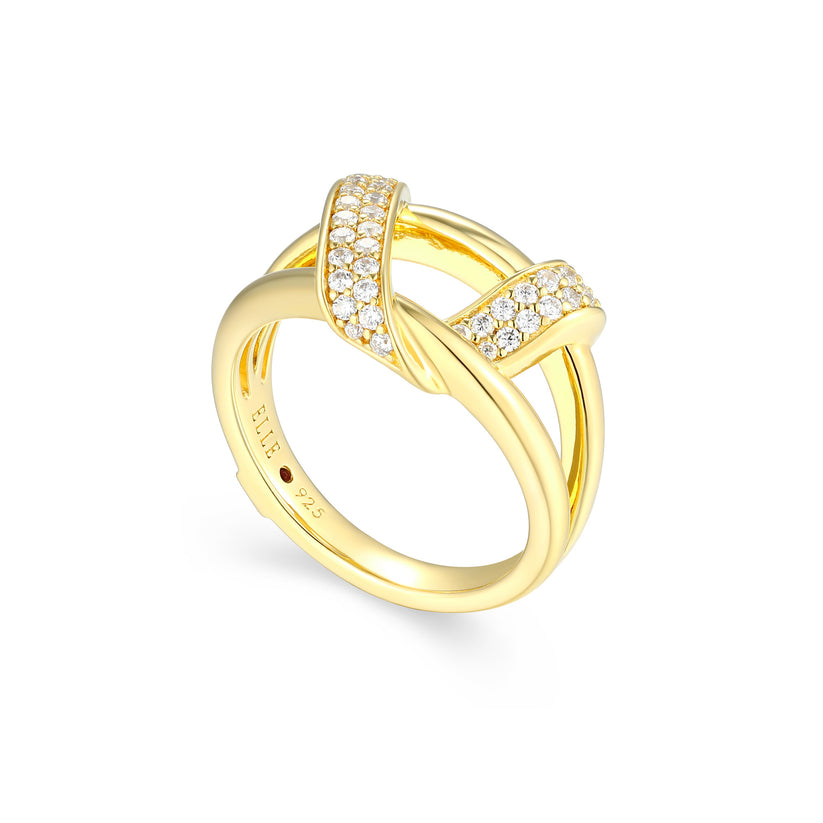 Sterling Silver Gold Plated CZ