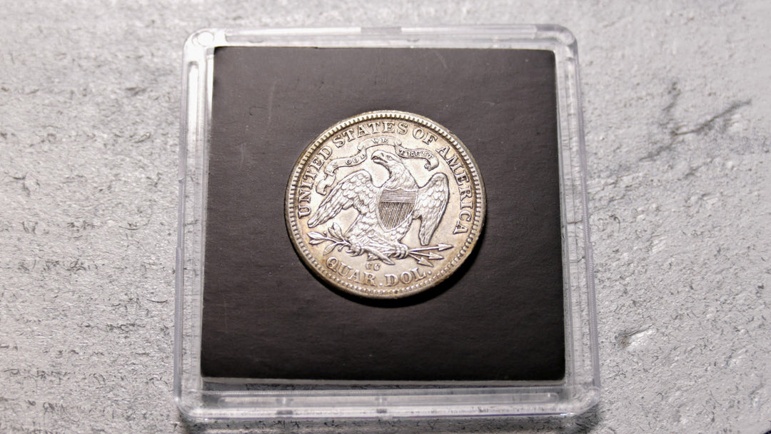 United States 1878 Seated Liberty Quarter CC Mint AU55