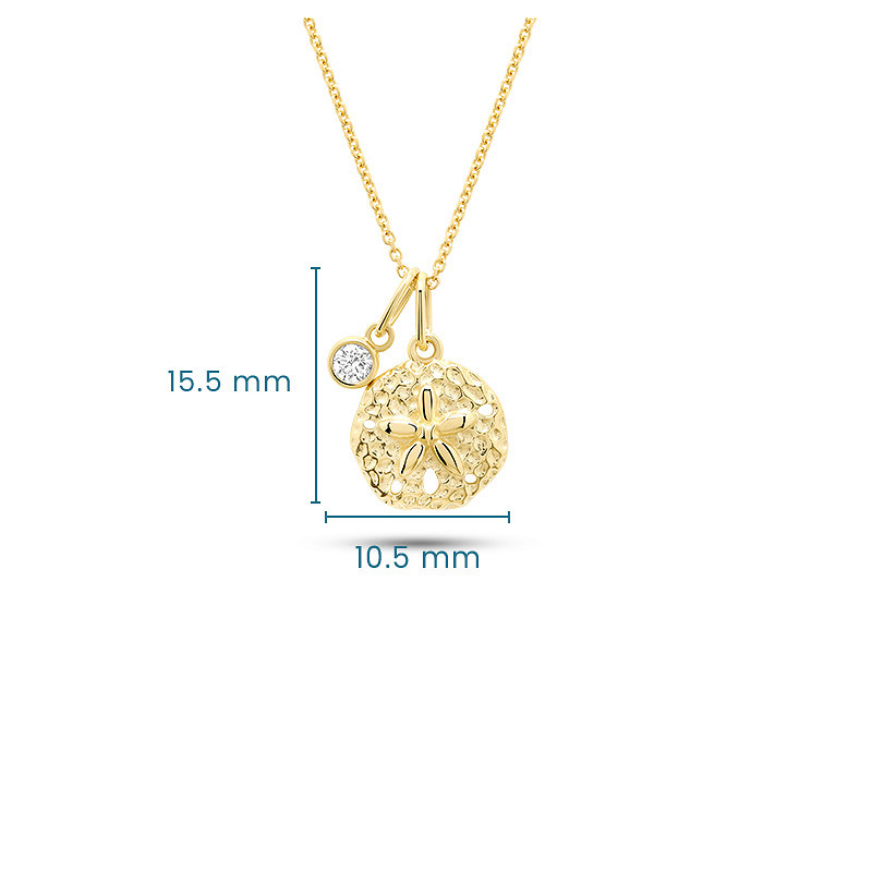 14kt Gold Lab Diamond Sand Dol