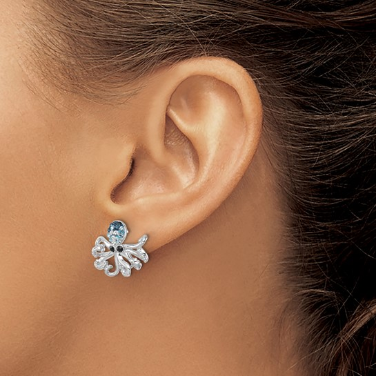 Sterling Silver Rhodium-Plated
