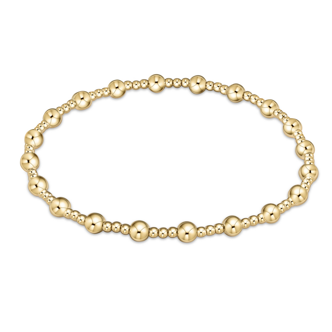 enewton - Beaded Bracelet Sincerity Pattern 4mm Gold-Filled Bracelet (Extends 7.25")