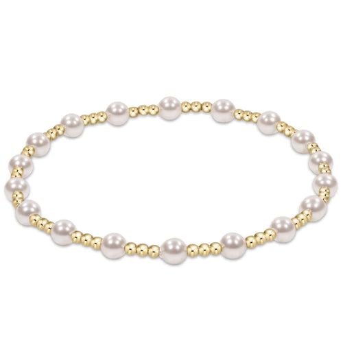 enewton - 14k gold-filled - Yellow Gold Pearl Stretch Bracelet