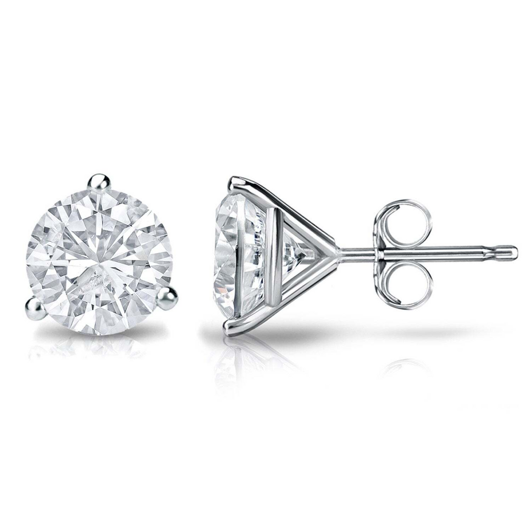 1 CTTW stud earrings lab grown