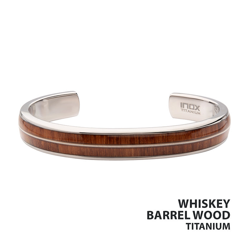 Titanium & Whiskey Barrel Wood