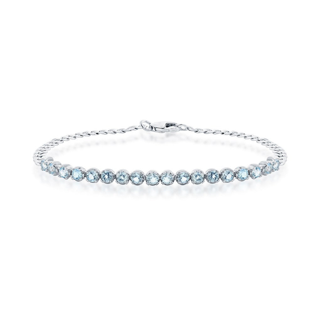 Sterling Silver 4mm Prong-Set
