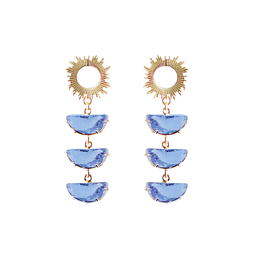 CRYSTAL SUPERNOVA STUDS - BLUE