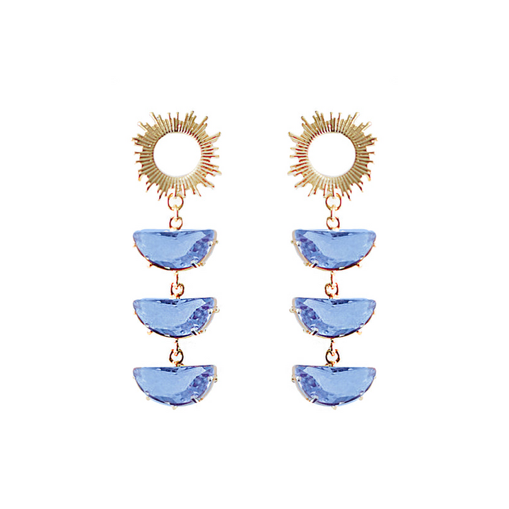 CRYSTAL SUPERNOVA STUDS - BLUE
