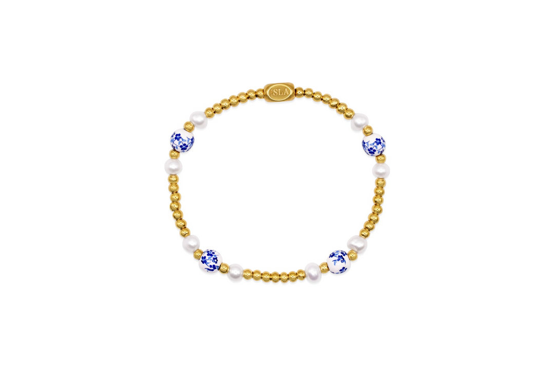 Mediterean Floral Stretch Bead