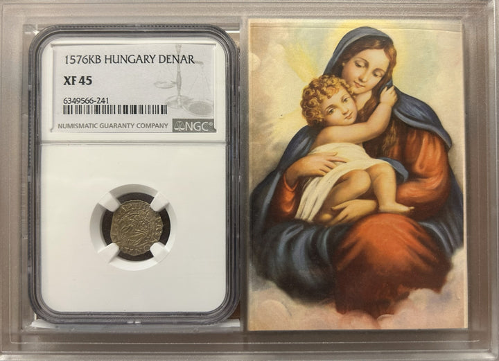 HUNGARY AD1565-1576 DENAR Madonna & Child